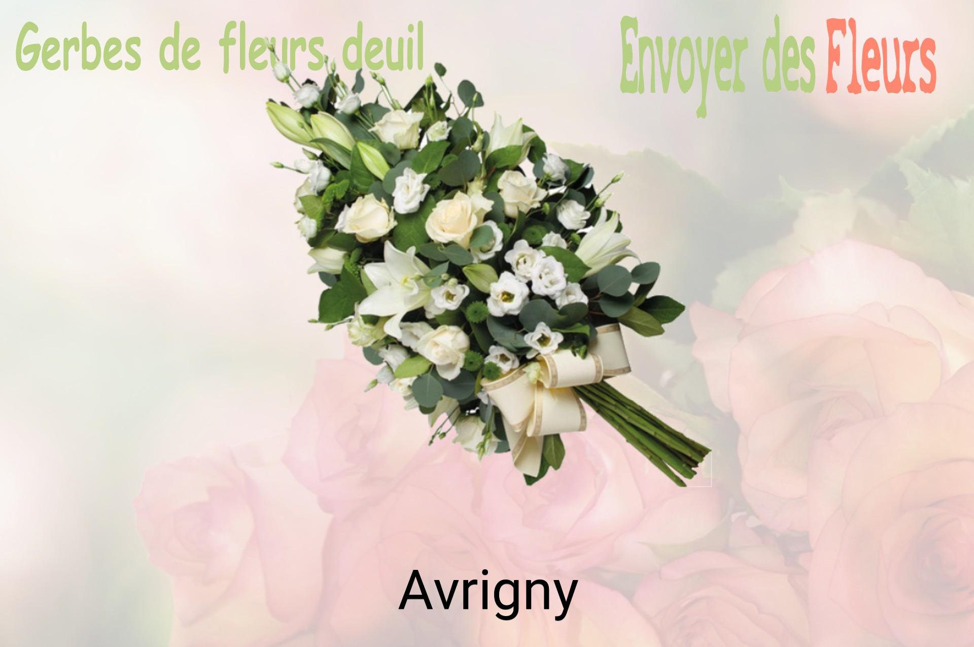 Gerbe de fleurs de deuil livrée à Avrigny